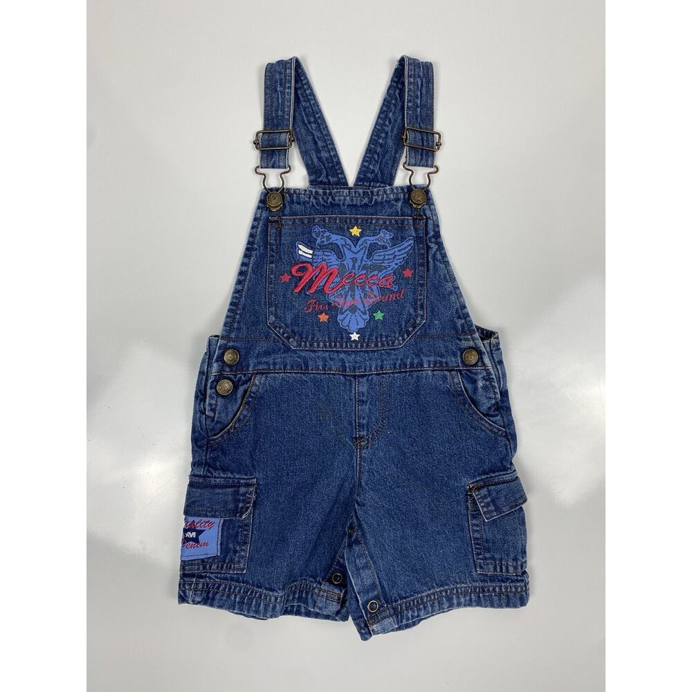 Vintage Mecca Overalls Infant 12-months Blue Denim Vtg Hip Hop Y2K NYC
